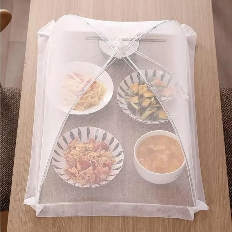 식품 커버 메쉬 접이식 빨 수있는 파리 테이블 커버 곤충 방지 보호 접시 실물 2