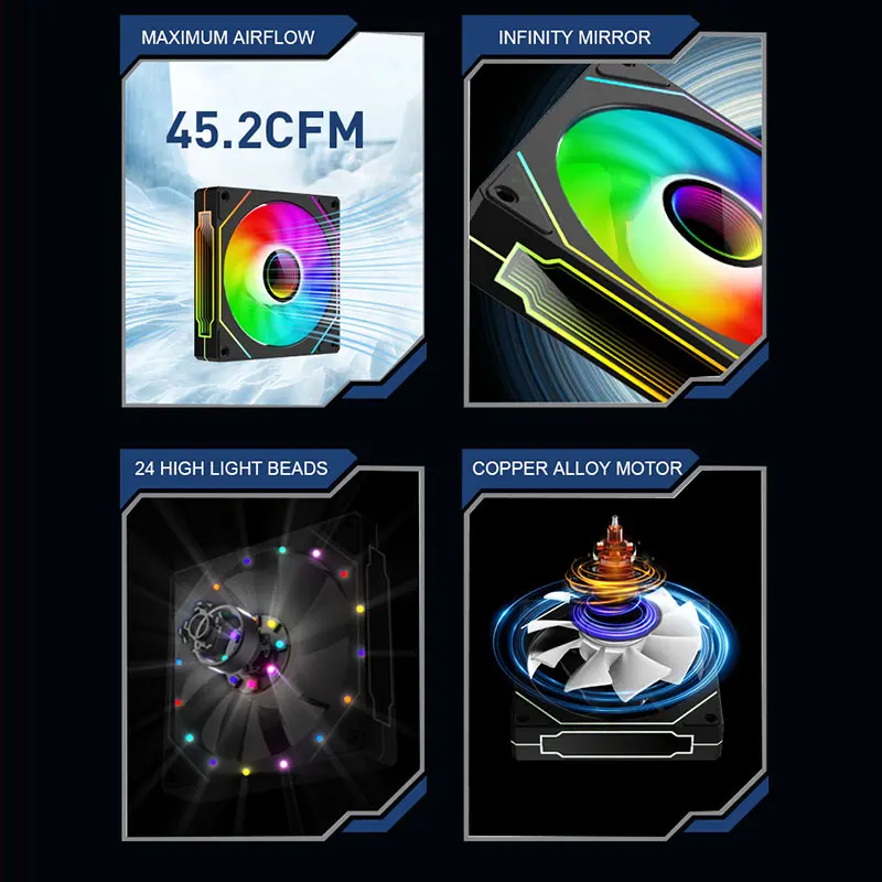 UPSIREN UF-1 PRISM 4 PRO 컴퓨터 섀시 팬 12cm A 실물 4