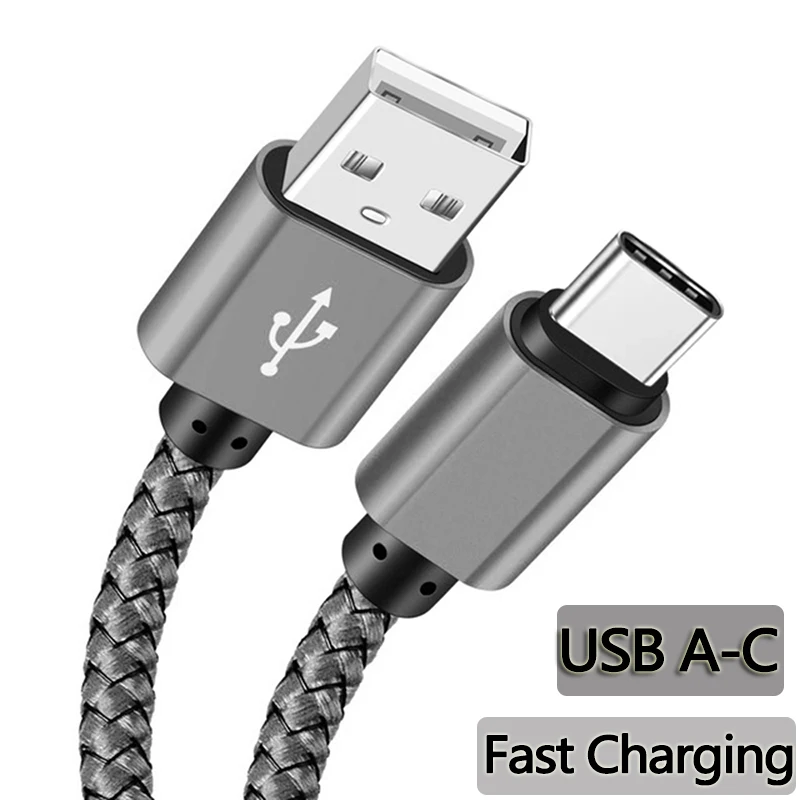 나일론 데이터 케이블 고속 충전기 USB A-유형 C 충전 케이블 화웨이 실물 1
