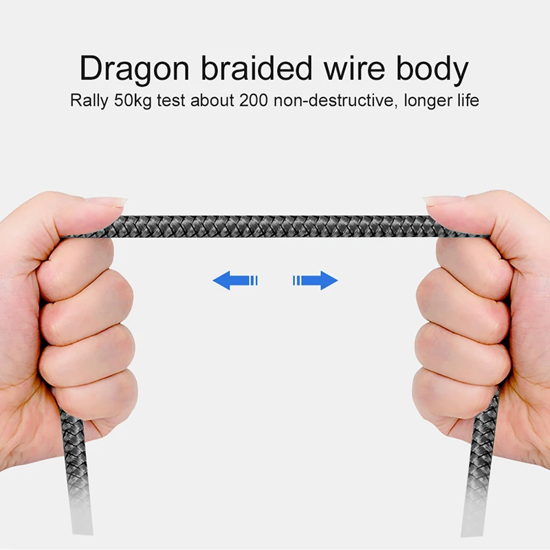 나일론 데이터 케이블 고속 충전기 USB A-유형 C 충전 케이블 화웨이 실물 4