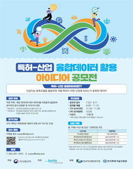 특허-산업 융합데이터 활용 아이디어 공모전 포스터
