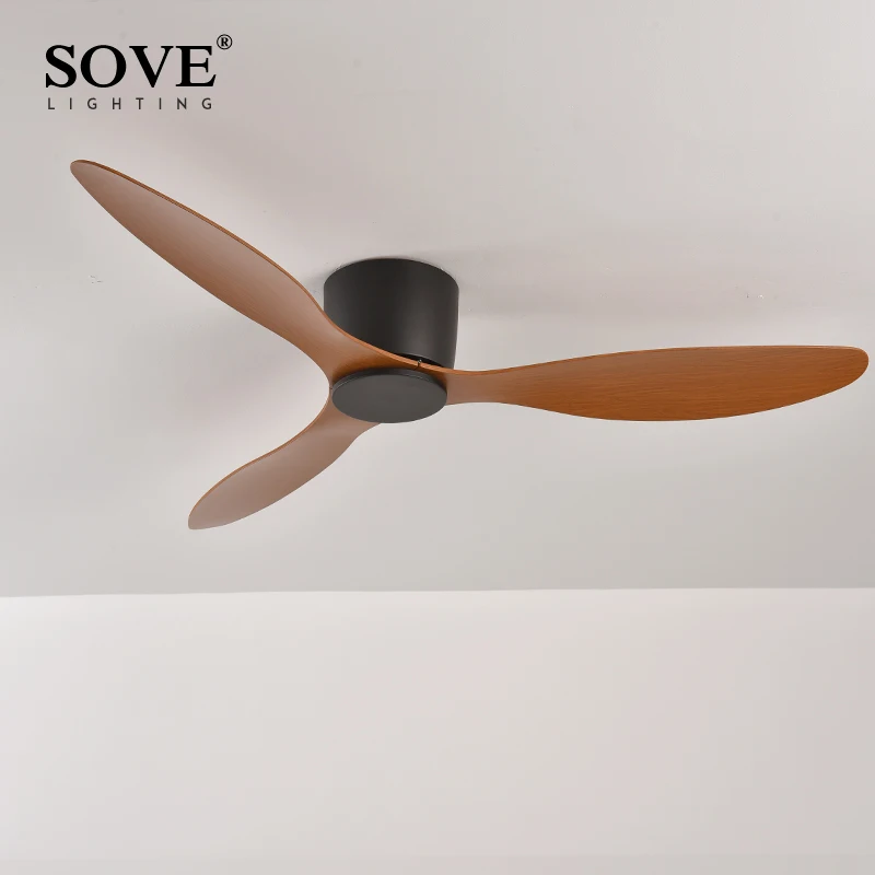 SOVE 모던 화이트 로우 플로어 DC 모터 30W 천장 선풍기 (리모컨 실물 3
