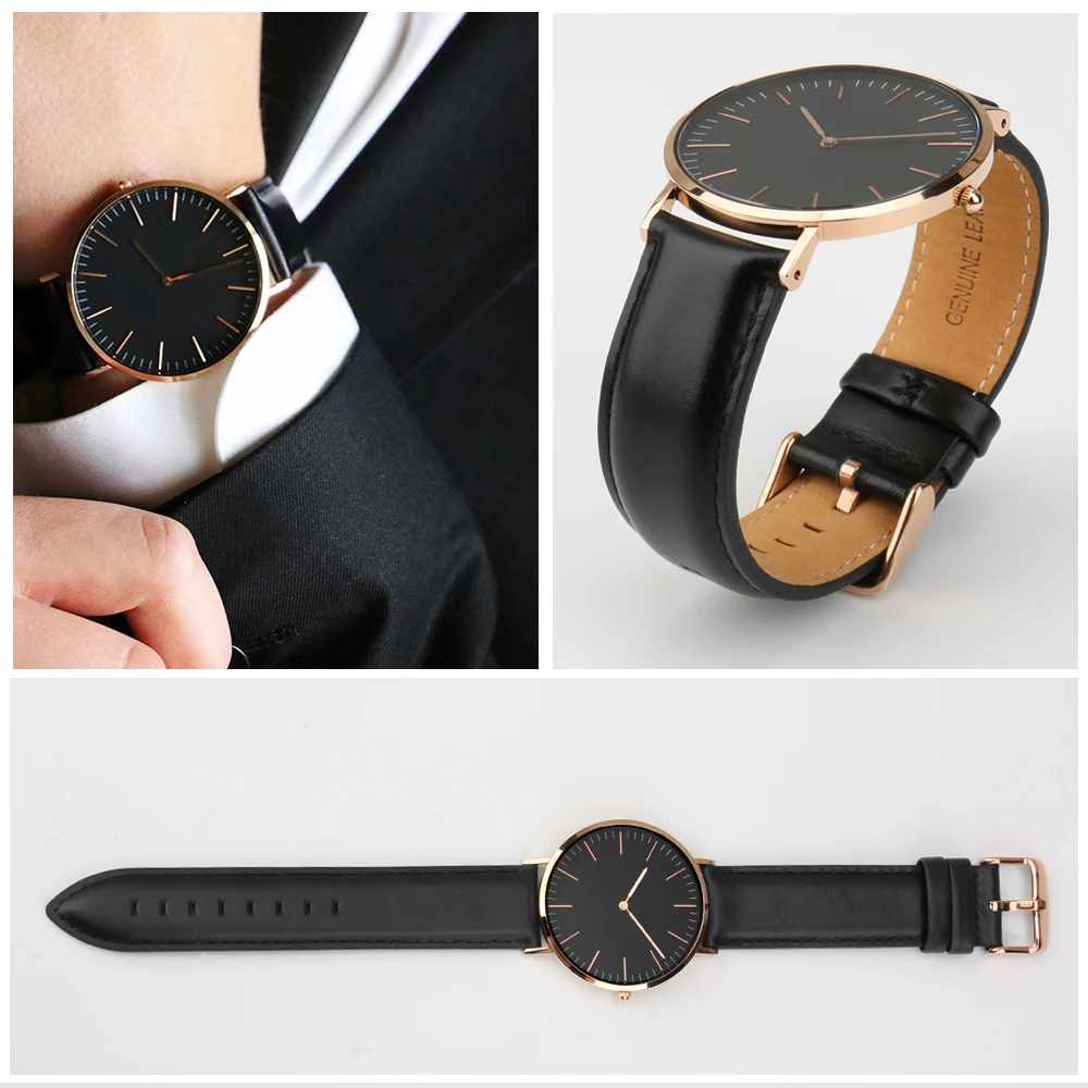 MAIKES 품질 정품 가죽 시계 밴드 13mm 14mm 16mm 17m 실물 4