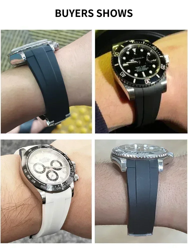 롤렉스 실리콘 시계 액세서리 오리지널 GMT 블랙 Submariner 그 실물 3