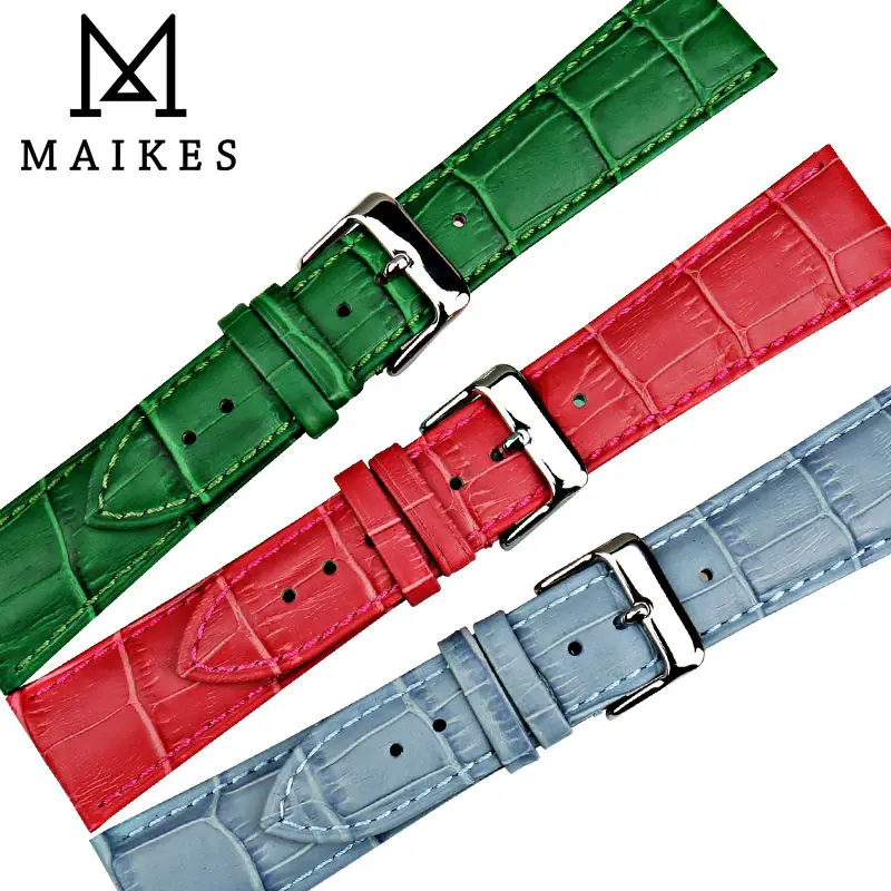 MAIKES 새로운 시계 액세서리 손목 밴드 시계 밴드 암소 가죽 시계  실물 5